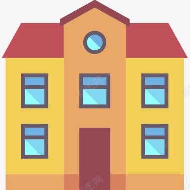 住宅城市元素系列公寓图标图标