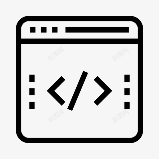 网页编码互联网编程图标svg_新图网 https://ixintu.com 互联网 编程 编程线 网页 网页编码 脚本