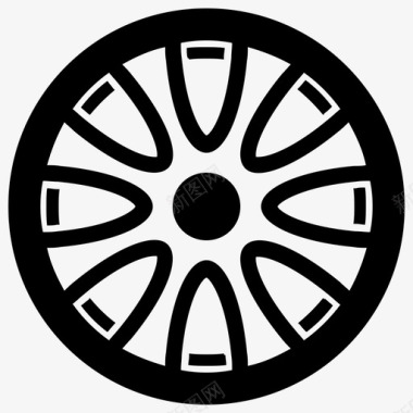 轮辋车轮汽车零件汽车配件图标图标