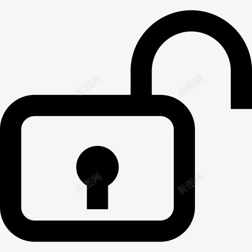 挂锁基本用户界面设置线性图标svg_新图网 https://ixintu.com 基本用户界面设置 挂锁 线性