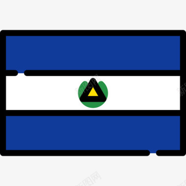 萨尔瓦多旗帜收藏矩形图标图标