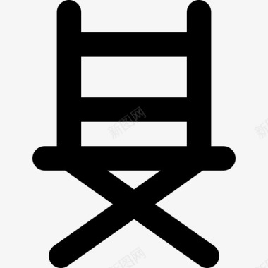 椅子烧烤用具直系图标图标