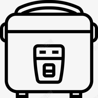 电饭煲电子和设备线性图标图标