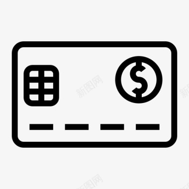 芯片信用卡借记卡正面图标图标