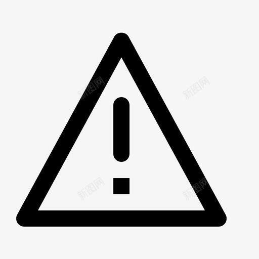 警告三角警告感叹号图标svg_新图网 https://ixintu.com 感叹 感叹号 用户界面线图标集 警告 警告三角 风险