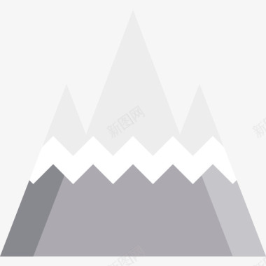 高山冒险和旅行色彩平坦图标图标
