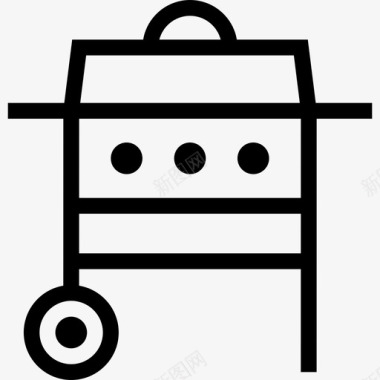 烧烤烧烤系列直列式图标图标