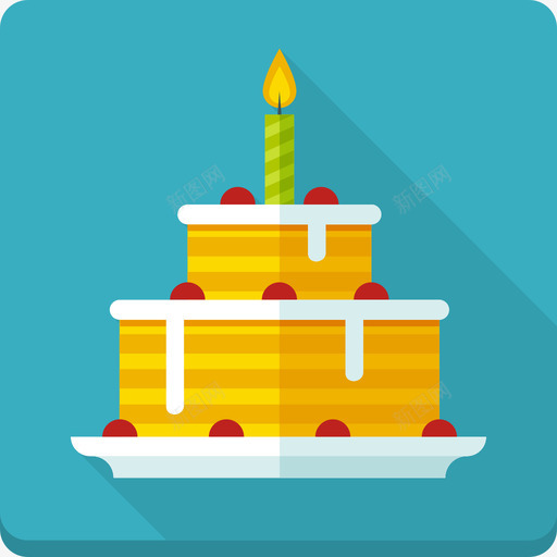 生日蛋糕生日派对13平的图标svg_新图网 https://ixintu.com 平的 生日派对13 生日蛋糕