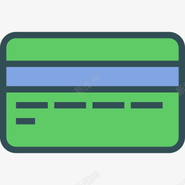 信用卡营销3线性颜色图标图标