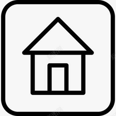 住宅建筑汇编线性图标图标
