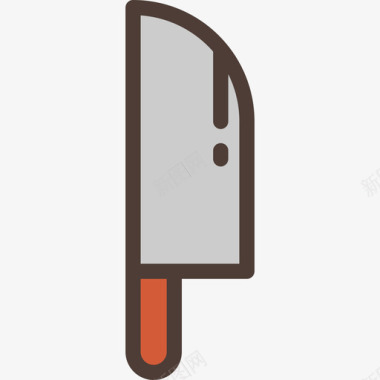 刀厨房元素3线性颜色图标图标
