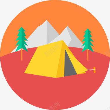 露营旅游度假公寓图标图标