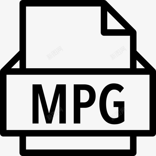 Mpg文件格式线性图标svg_新图网 https://ixintu.com Mpg 文件格式 线性