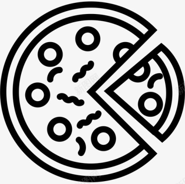 披萨美食系列2直系图标图标