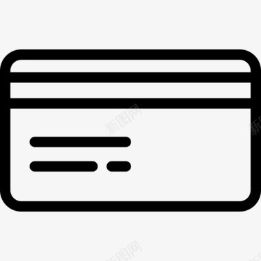 信用卡电子商务元素3线性图标图标