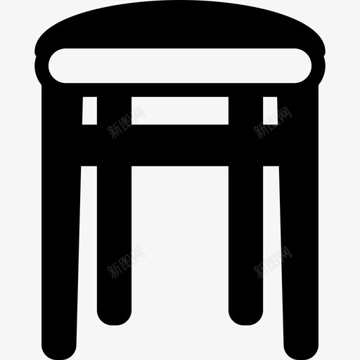 凳子家庭收集2填充图标svg_新图网 https://ixintu.com 凳子 填充 家庭收集2