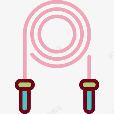 跳绳玩具3线性颜色图标图标