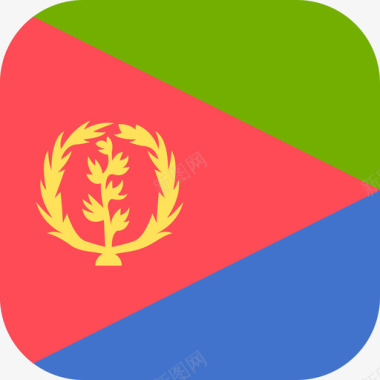 厄立特里亚国际国旗3圆形方形图标图标