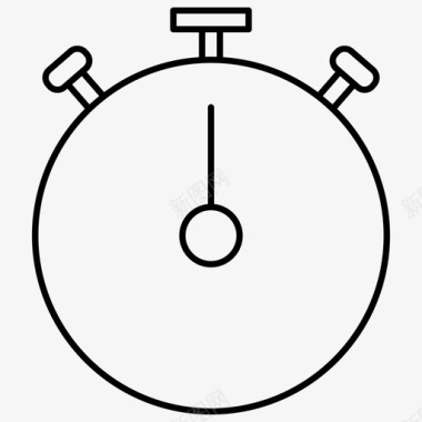 秒表计时器健身轮廓图标图标