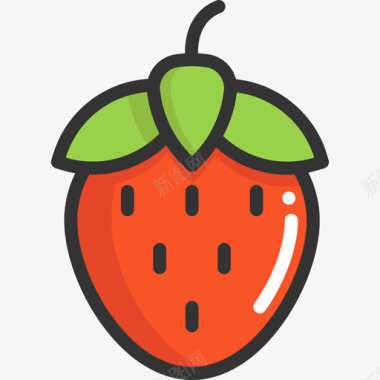 草莓色赌场2线性颜色图标图标