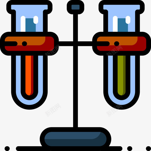 试管返校6线性颜色图标svg_新图网 https://ixintu.com 线性颜色 试管 返校6