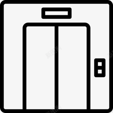 电梯酒店服务6直线图标图标