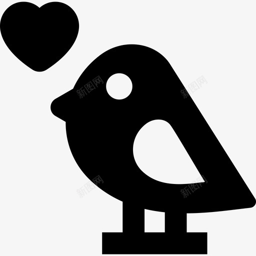 爱鸟爱动物爱和浪漫图标svg_新图网 https://ixintu.com 爱动物 爱和浪漫 爱鸟