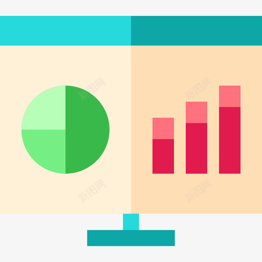 演示文稿财务7扁平图标svg_新图网 https://ixintu.com 扁平 演示文稿 财务7