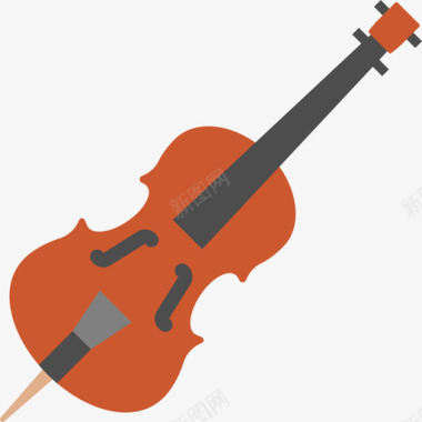 小提琴乐器2平调图标图标
