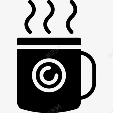 咖啡杯咖啡厅9号装满图标图标