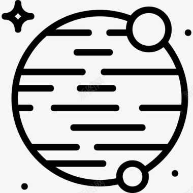 行星空间16直线图标图标