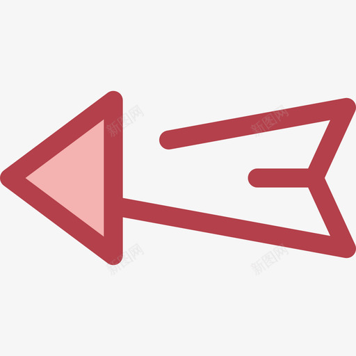 上一个箭头9红色图标svg_新图网 https://ixintu.com 上一个 箭头9 红色