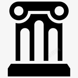 古柱希腊建筑古柱建筑元素图标高清图片