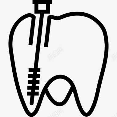 牙齿医疗器械2线性图标图标