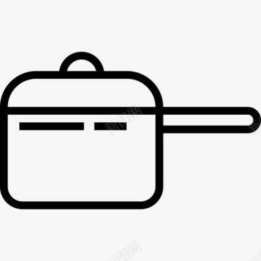 烹饪锅厨房7线性图标图标