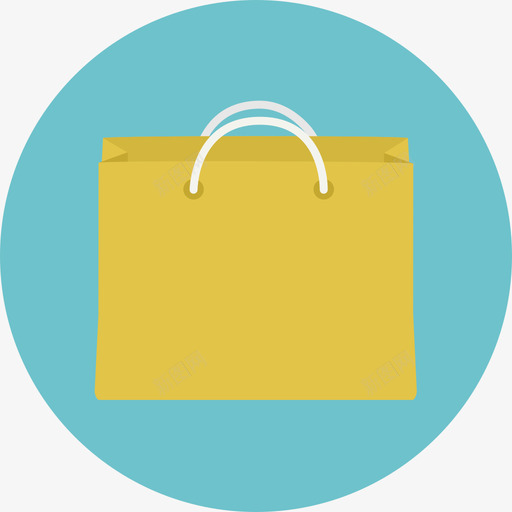 购物袋购物5圆形平面图标svg_新图网 https://ixintu.com 圆形平面 购物5 购物袋