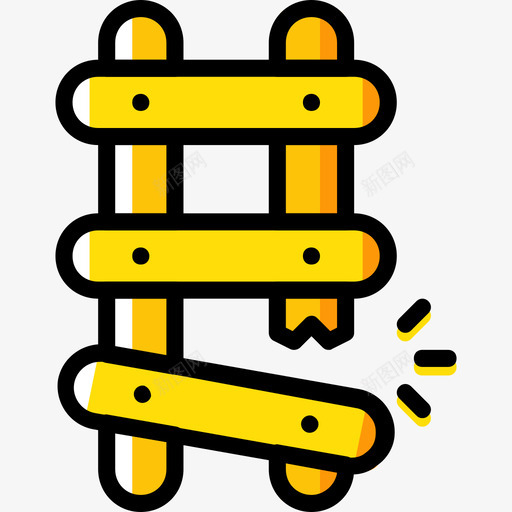 梯子结构8黄色图标svg_新图网 https://ixintu.com 梯子 结构8 黄色