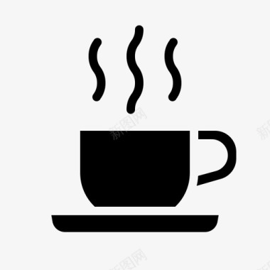 咖啡杯子热的图标图标