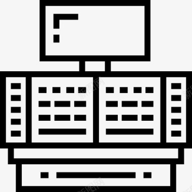 控制系统工厂3线性图标图标