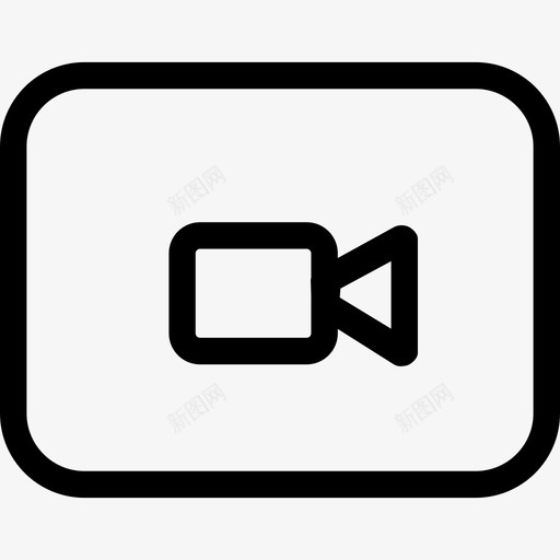 视频播放器文件类型和内容资产线性图标svg_新图网 https://ixintu.com 文件类型和内容资产 线性 视频播放器