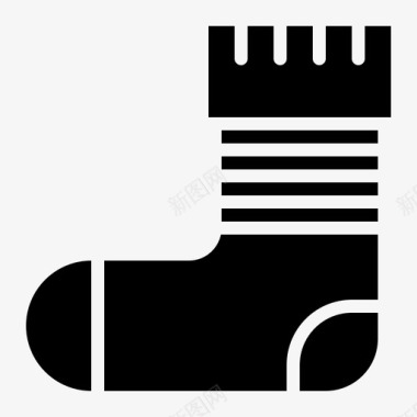 长袜圣诞节时尚图标图标