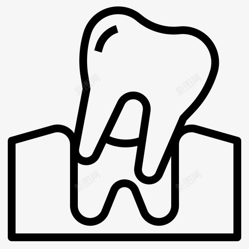 牙齿松动牙齿医疗保健图标svg_新图网 https://ixintu.com 医疗 医疗保健 牙齿 牙齿松动