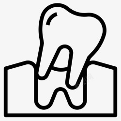 松动牙齿松动牙齿医疗保健图标高清图片