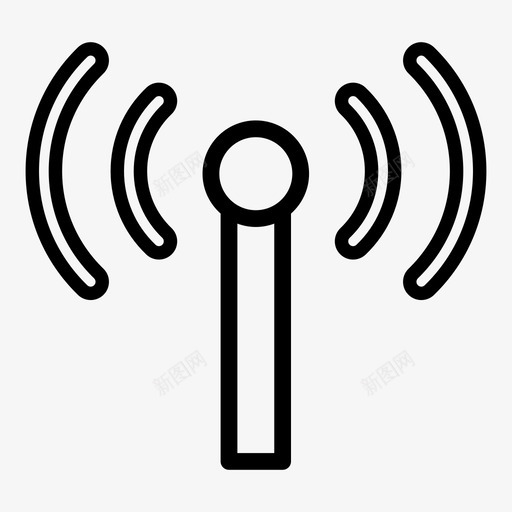 信号天线接收器图标svg_新图网 https://ixintu.com 信号 信号天线 天线 接收器