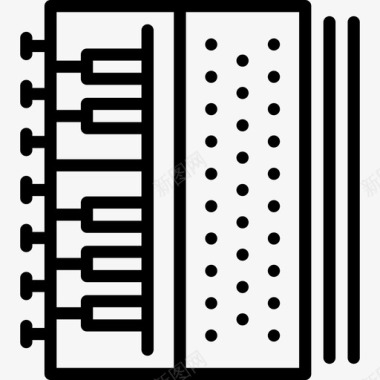 口琴乐器2线性图标图标