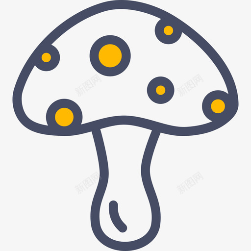 蘑菇复活节5线形颜色图标svg_新图网 https://ixintu.com 复活节5 线形颜色 蘑菇