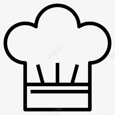 烹饪帽厨师cloche图标图标