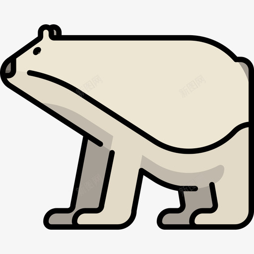 北极熊动物20线形颜色图标svg_新图网 https://ixintu.com 动物20 北极熊 线形颜色