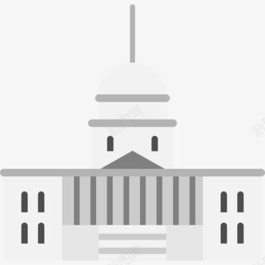国会大厦选举平房图标图标
