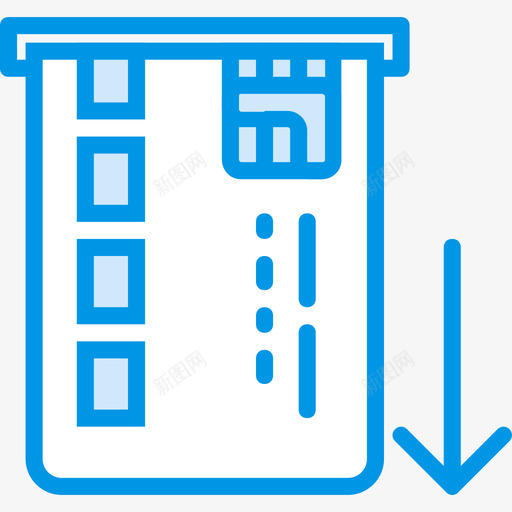 Atm商业和营销蓝色图标svg_新图网 https://ixintu.com Atm 商业和营销 蓝色